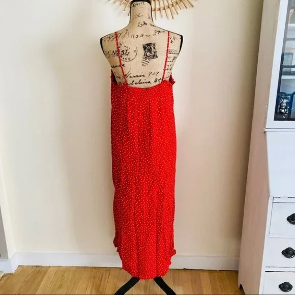 Anthropologie Seen Worn Kept Polka Dot Slip Dress - Picture 6 of 12